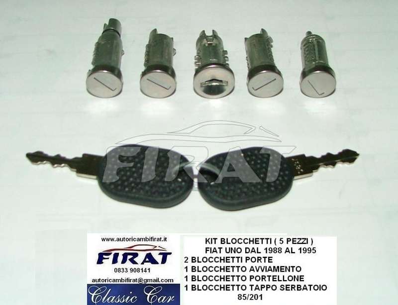 BLOCCHETTI FIAT UNO 88 - 95 5 PEZZI (85/201)